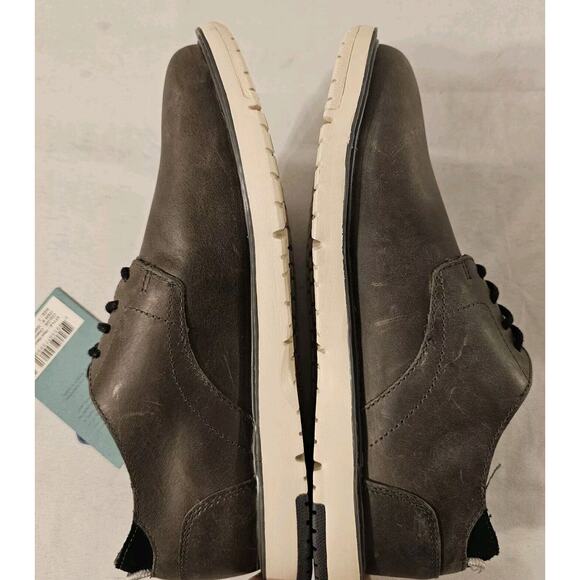 TOMS Men's Navi Water Resistant Smoke‎ Grey Leather Oxford Dress Shoe sz 7 - Picture 11 of 13